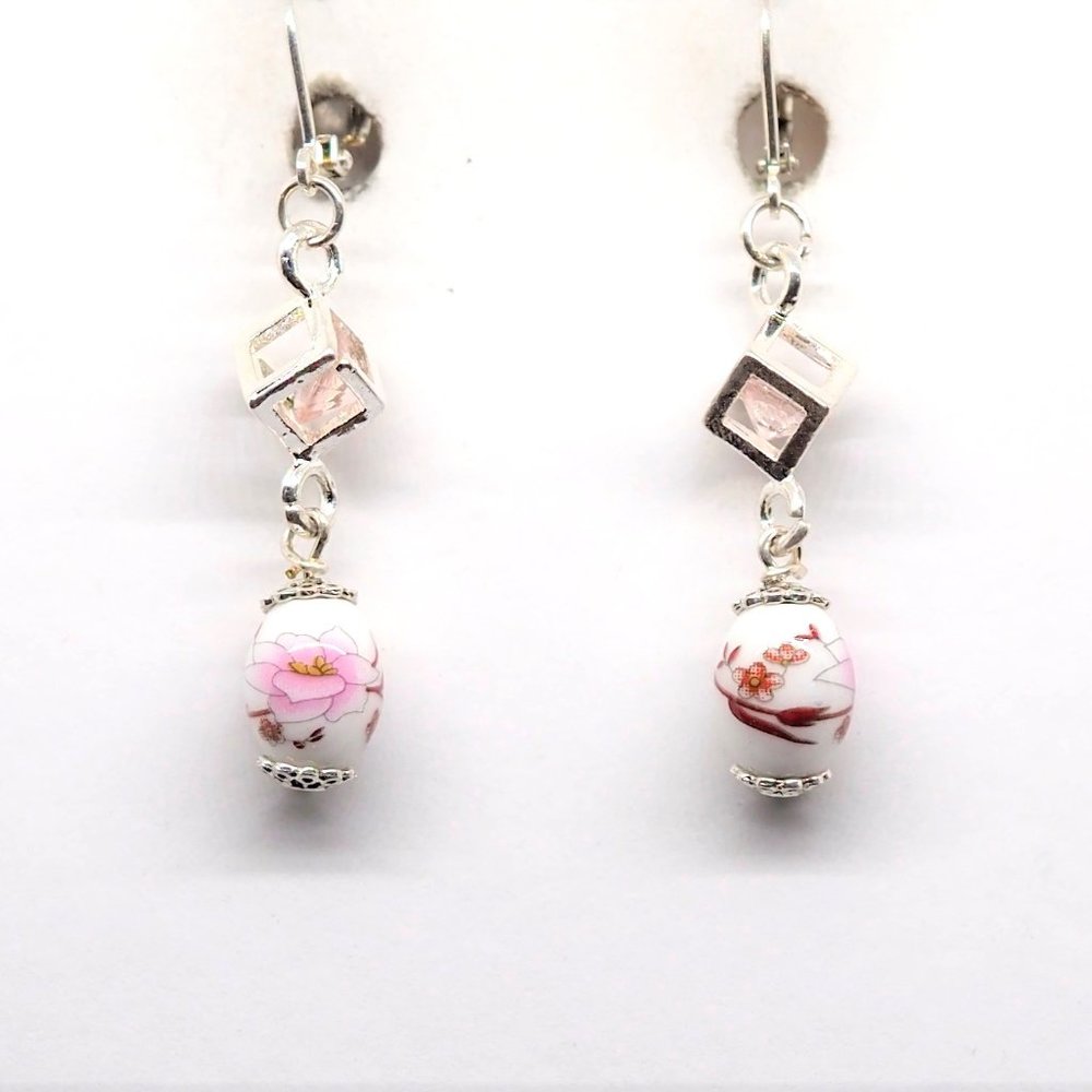 Porcelain Flower Earrings
